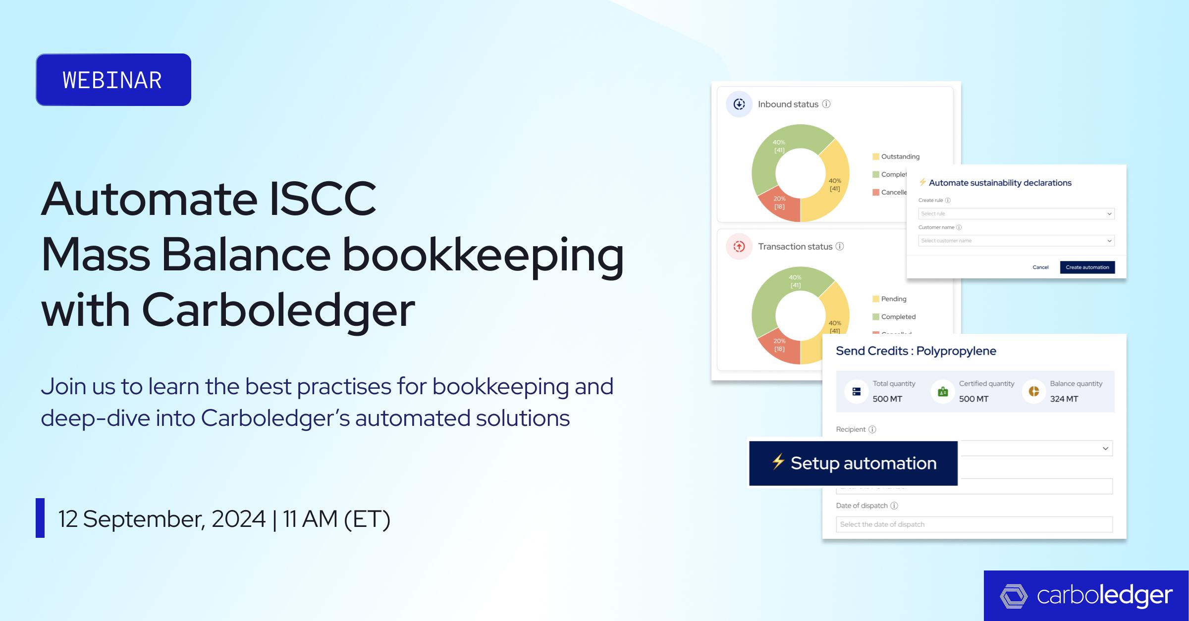 Carboledger launches Smart Balance software to streamline ISCC Mass Balance bookkeeping